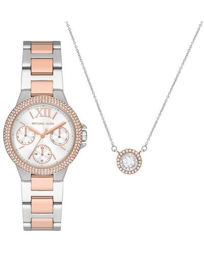 MICHAEL Michael Kors Camille Quartz Watch with Stainless Steel Strap - Metallizzato
