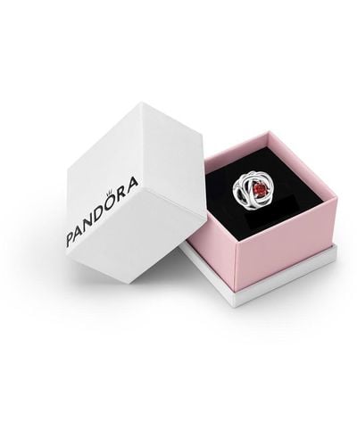 PANDORA Bracelet Charm Moments Bracelets - Gift For Her - Sterling Silver With True Red Crystal - With Gift - Metallic
