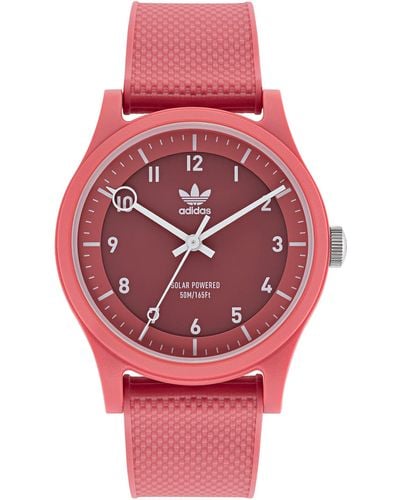 adidas Pink Ocean Plastic Strap Watch - Rose