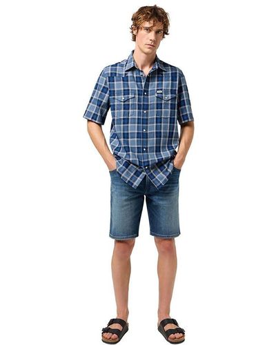 Wrangler Texas Denim Shorts - Blue