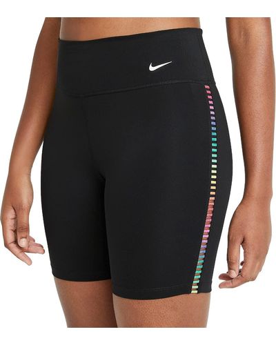 Nike Shorts W One Rainbow Ldr 7'' Sh - Zwart
