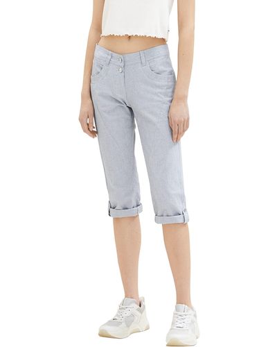 Tom Tailor Tapered Relaxed Fit Capri Hose - Blau