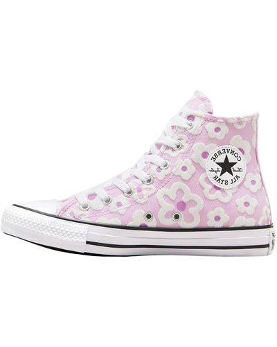 Converse Chuck Taylor All Star Floral Embroidery High Top Trainers - White