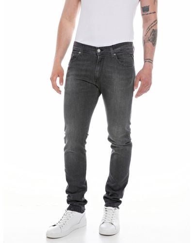 Replay Jeans Jondrill Skinny-Fit mit Power Stretch - Grau
