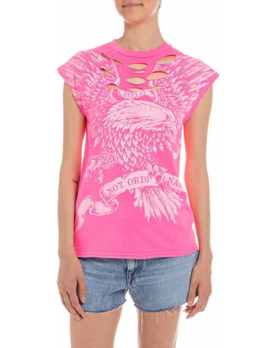 Replay W3624m T-shirt - Pink