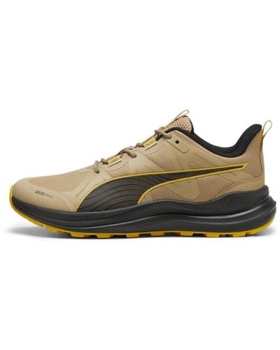 PUMA Chaussures de Trail Reflect Lite Trail 45 Prairie Tan Yellow Sizzle Black Beige - Marron