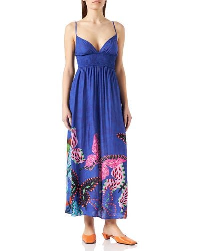 Desigual Wos Casual Swimwear Cover Up - Blue