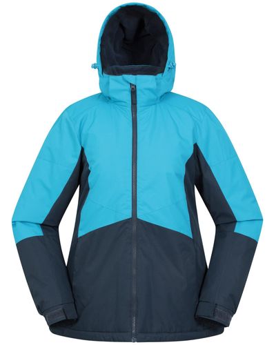 Mountain Warehouse Moon Womens Ski Jacket - Snowproof, Adjustable Hood - Ideal For Sports, Skiing, Snowboarding Turquoise 10 - Blue