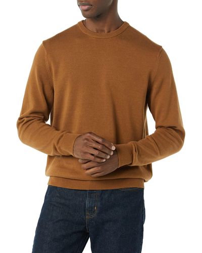 Amazon Essentials Jersey de Cuello Redondo Sweaters - Marrón
