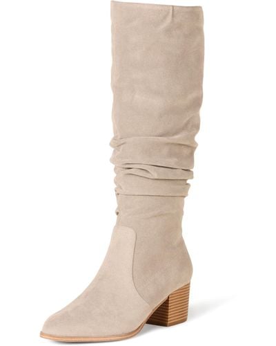 Amazon Essentials Tall Block-heeled Boots - Grey