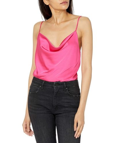 The Drop Christy Cowl Neck Cami Silky Stretch Top - Pink