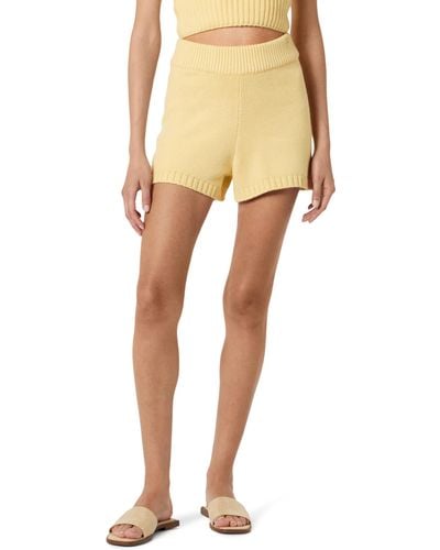 The Drop Adrienne Pull-on Jumper Knit Short - Yellow