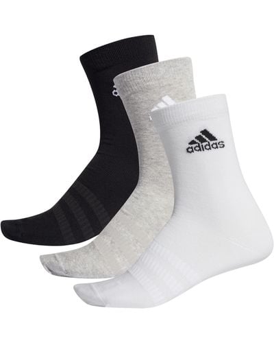 adidas Textilien - Socken Light Crew Socken 3er Pack grauweissschwarz