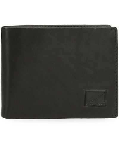 Pepe Jeans Marshal Wallet With Card Holder Black 11 X 8.5 X 1 Cm Leather