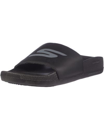 Skechers Post Exercise - Performance Recovery Slide Sandal​,Black,10 M - Schwarz