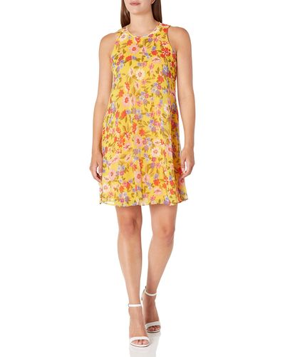 Calvin Klein Printed Summer Dress - Yellow