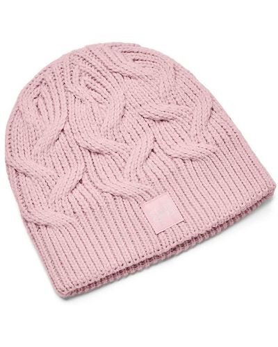 Under Armour Ua Halftime Cable Knit Beanie - Pink