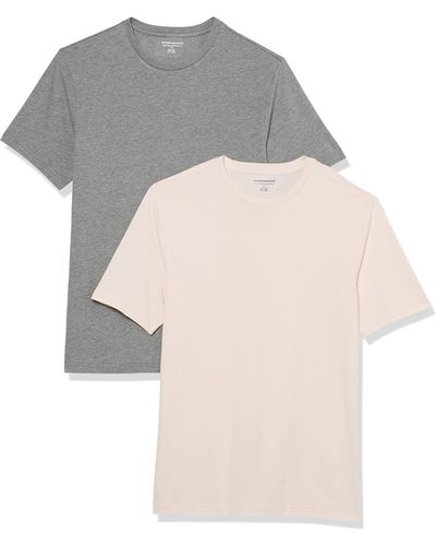 Amazon Essentials 2-pack Slim-fit Short-sleeve Crewneck T-shirt - Gray