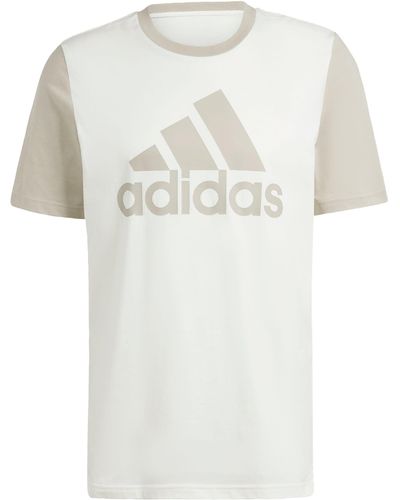 adidas T-shirt en jersey Essentials Big Logo - Blanc