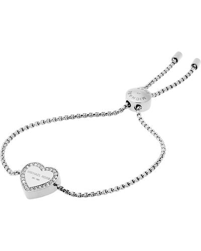 Michael Kors S Heritage Heart Adjustable Bracelet - Metallic