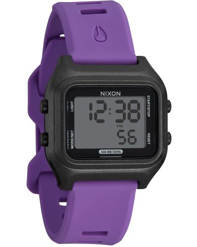 Nixon Ripper A1399-100m Water Resistant Digital Sport Watch - Purple