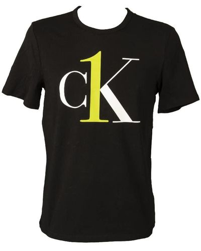 Calvin Klein T-Shirt Uomo Maglietta ica Corta Girocollo Cotone CK Articolo NM1903E S/S Crew Neck - Nero
