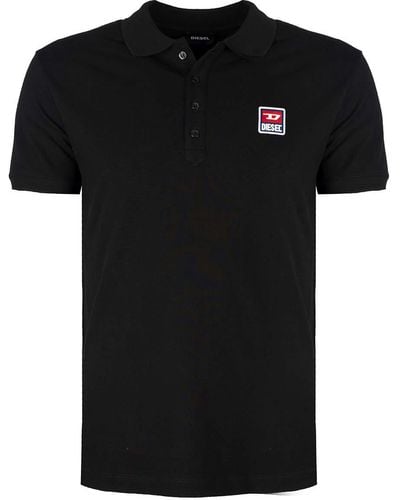DIESEL Savb T-kal-patch Polo Shirt Short Sleeves S - Black