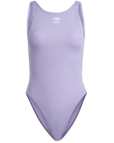 adidas Adicol Rib Suit Zwempak Voor - Paars