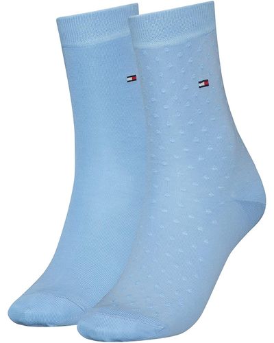 Tommy Hilfiger TH Sock 2p Dot CLSSC - Azul