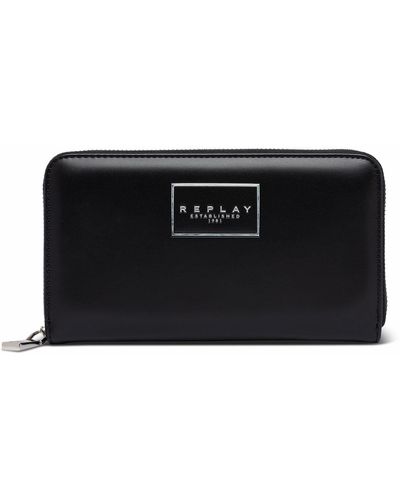 Replay Ladies Fw5325.000.a0475a Travel Accessory Wallet - Black