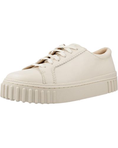 Clarks Mayhill Walk Cream Leather - Natural