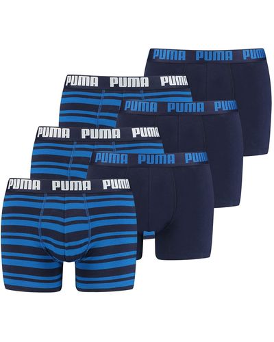 PUMA 4 ER Pack Boxer Boxershorts Pant Underwear - Bleu