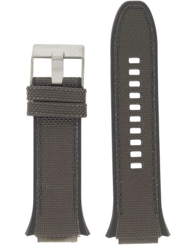 DIESEL Uhrband Wechselarmband LB-DZ1885 Ersatzband Kautschuk 20 mm Schwarz-Grau