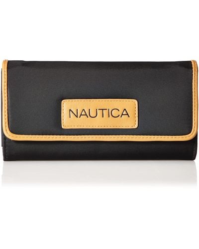 Nautica Womens Carry-all The Perfect Carry All Money Ager Wallet Oraganizer With Rfid Blocking Wallet - Black