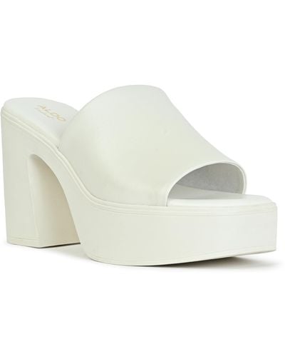 ALDO Maysee100 Sandalen mit quadratischem Zehenbereich - Weiß