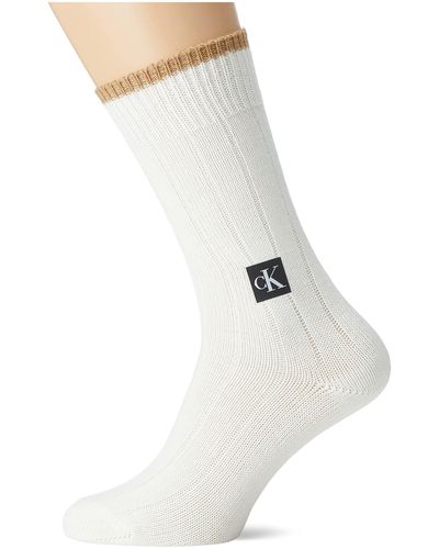 Calvin Klein Socks CKJ 1P ICON Patch Crew Sock - Weiß