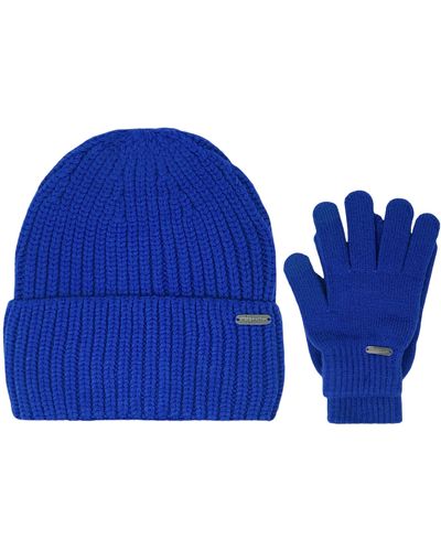 Steve Madden Wintermütze und Handschuh-Set - Blau