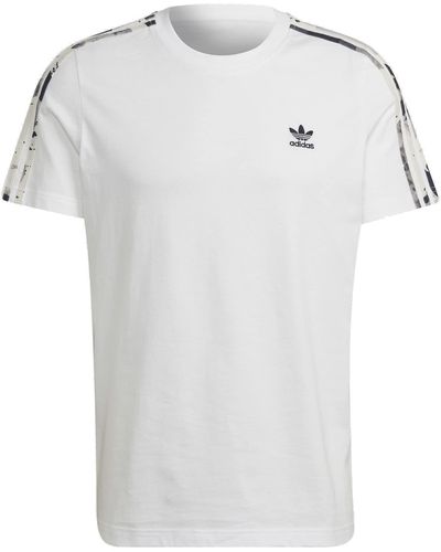 adidas Camo Stripes T-Shirt - Weiß
