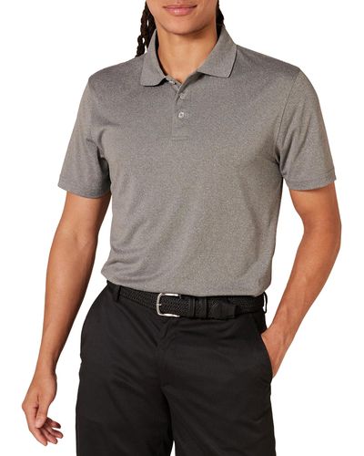 Amazon Essentials Slim-Fit Quick-Dry Golf Polo Shirt Shirts - Gris