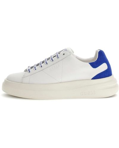 Guess Scarpe Uomo Sneaker Elba carryover in Pelle White/Blu US24GU10 FMPVIBSUE12 41 - Grigio