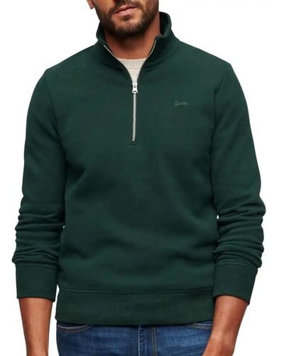 Superdry Essential Half Zip Sweatshirt - Grün