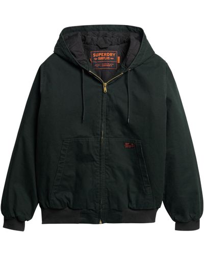 Superdry SURPLUS HOODED BOMBER A1 – - Schwarz