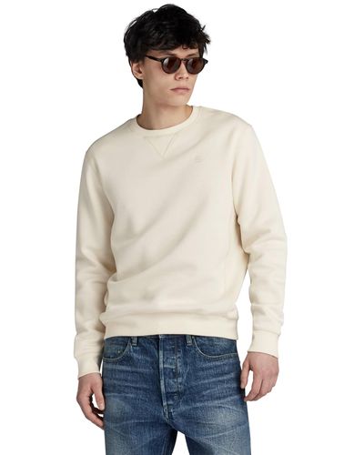 G-Star RAW Premium Core Sweater Donna ,Beige - Bianco