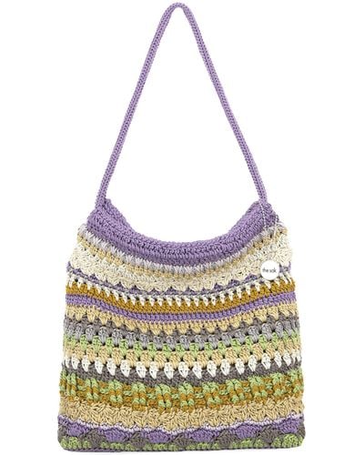 The Sak Ava Hobo Bag In Crochet - Metallic