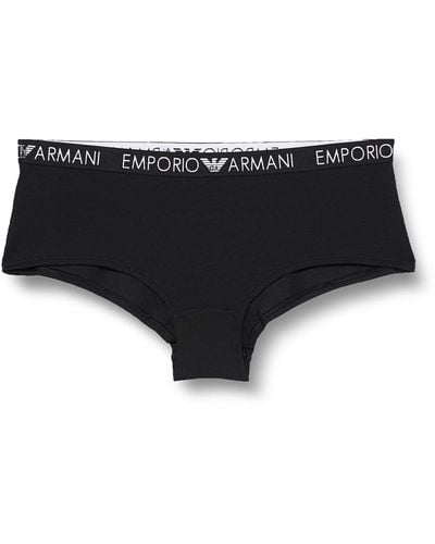 Emporio Armani Underwear Bi-Pack Cheeky Pants Iconic Cotton sous-vêtement - Noir