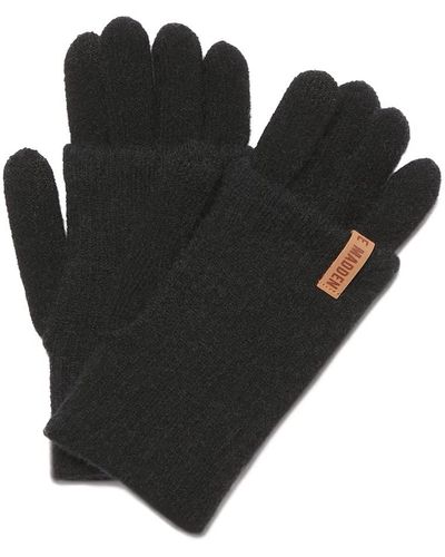 Steve Madden Solid Ribbed Cuff Glove - Black