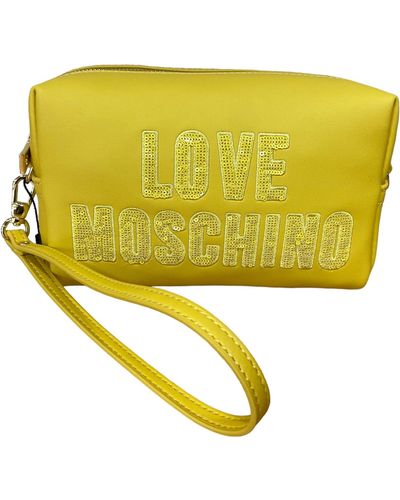Love Moschino Pochette porta tutto/beauty/borsa con laccetto da polso JC5312 - Giallo