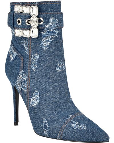 Nine West Fabrica Ankle Boot - Blue