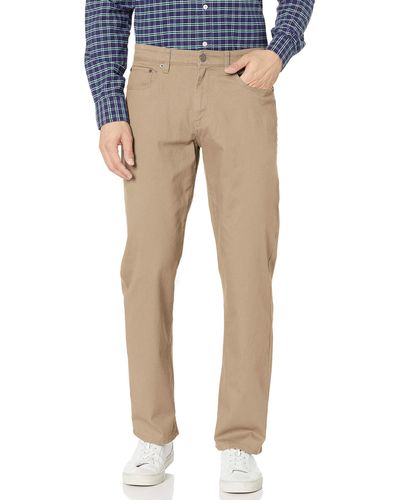 Amazon Essentials Relaxed-fit 5-pocket Stretch Twill Pants - Natural