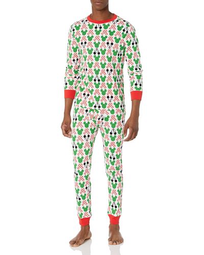 Amazon Essentials Disney Star Wars Marvel Family-Set di Pigiama in Cotone Pajama-Sets - Verde